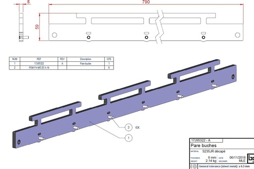 [17J95322P] PARE-BUCHES PEINT IF EASY 950
