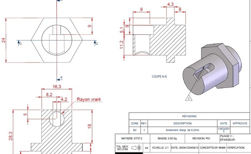 [17DF0001] AXE CLENCHE DESIGN 760 DF ZINGUEE NOIR