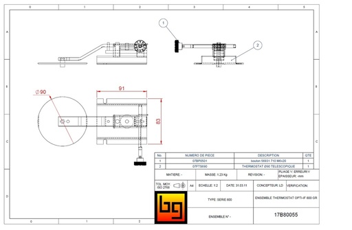 [17B80055] ENSEMBLE THERMOSTAT OPTI-IF 800 GR