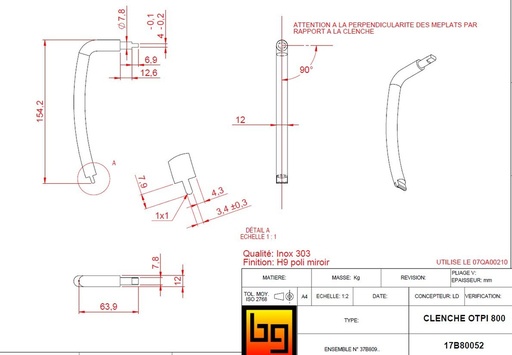 [17B80052] °CLENCHE OPTI 800
