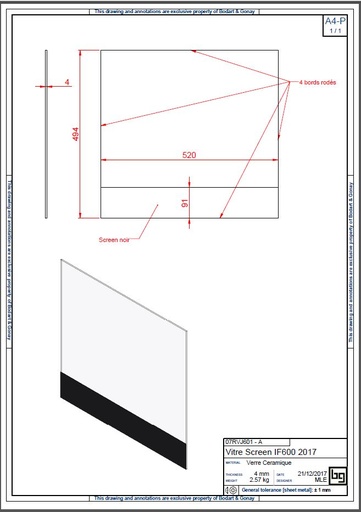 [07RVJ601] VITRE IF NEO 600