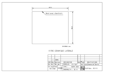 [07RV3402] CERAM. 400x360x4 Scope745 L