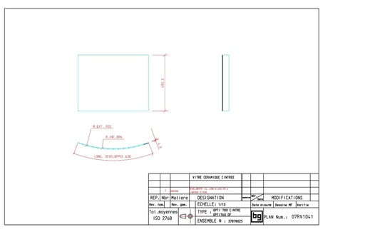 [07RV1041] CERAM.R.900 DEV.638 H.490 EP.4 Opti780 (Cintrée)