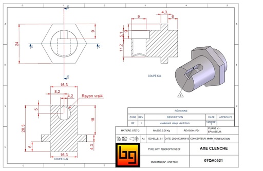 [07QA0521] AXE CLENCHE CONCEPT (=>17DF0001)