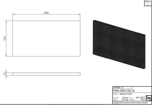 [07NB05] BULPRENS HC20 250X132X10 (800)