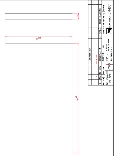 [07NB01] BULPRENS HC20 180X110X10 (IF56-62-68-680-740)