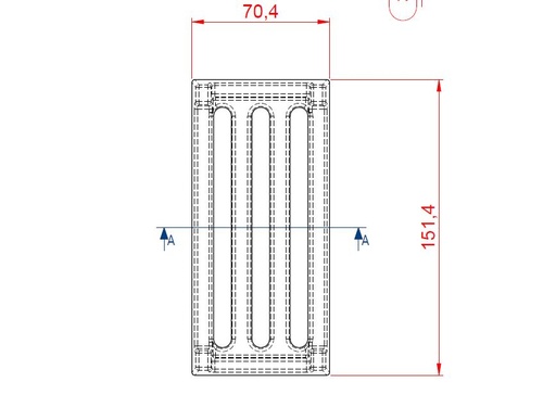 [07FJ602] GRILLE ACIER IF NEO - EASY 70x151
