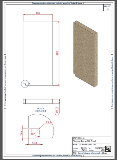 [07CVJ003] SKAMOLEX COTE FOND IF NEO 600