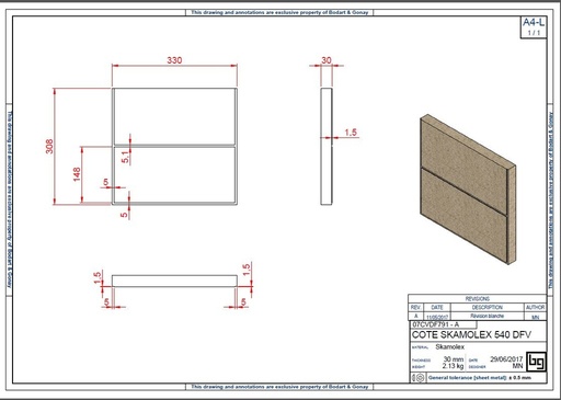 [07CVDF791] COTE SKAMOLEX CONCEPT 540 DFV