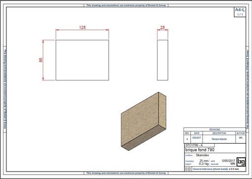 [07CV790] BRIQUE SKAMOLEX FOND CONCEPT 790 DF et SF