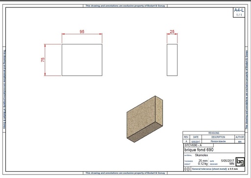 [07CV690] BRIQUE SKAMOLEX FOND CONCEPT 690 DF et SF