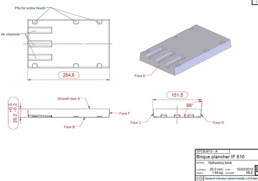 [07CBJ813] BRIQUE PLANCHER IF EASY 810
