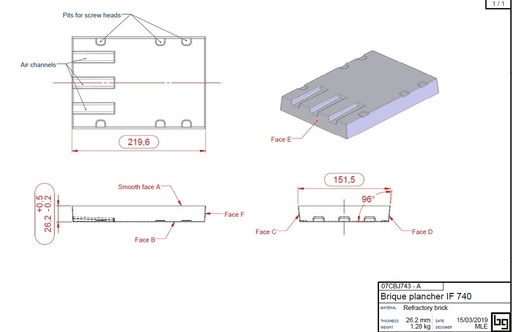 [07CBJ743] BRIQUE PLANCHER IF EASY 670/740