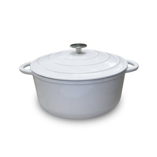 [030.02.003.002] Round casserole satin white dia 28 cm Blanc